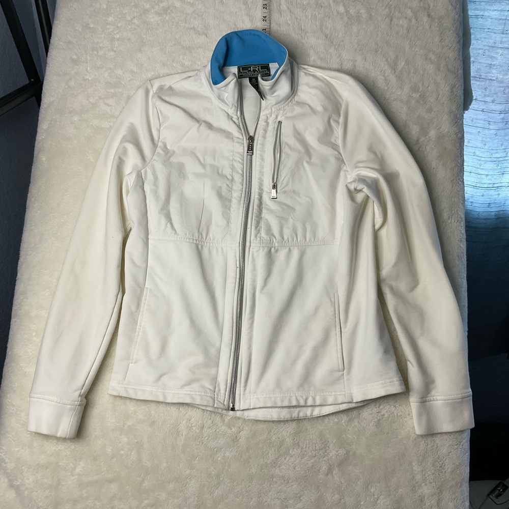 Lauren Ralph Lauren Active Women’s Medium White Softshell Jacket – Full Zip
